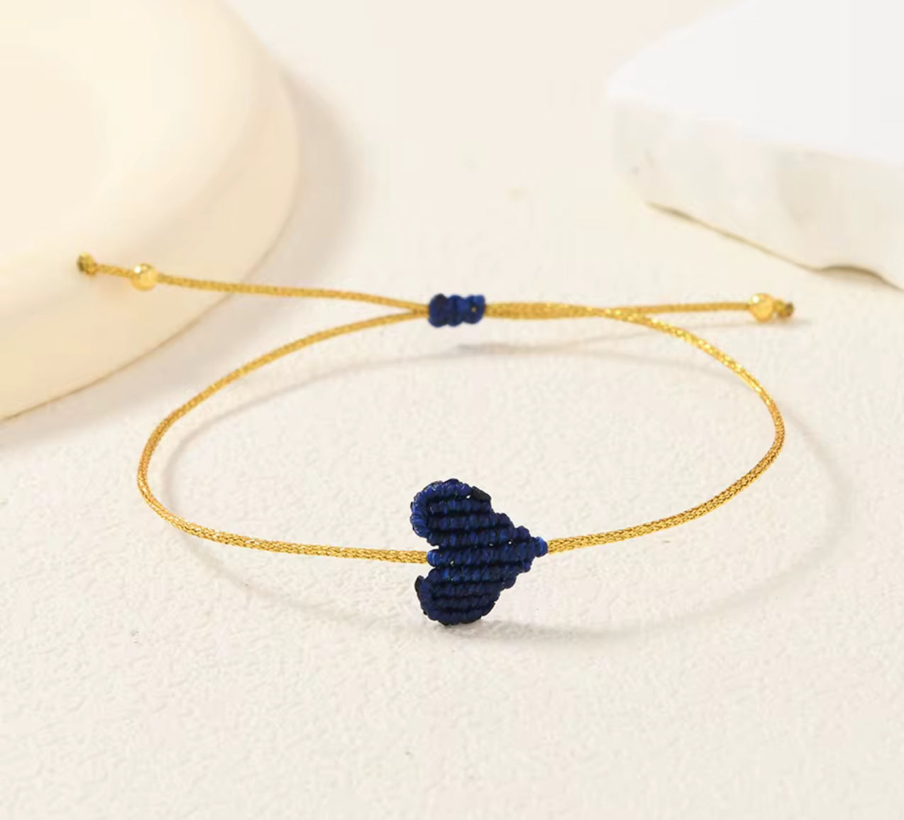 Young Hearts Adjustable Bracelet - Navy Blue