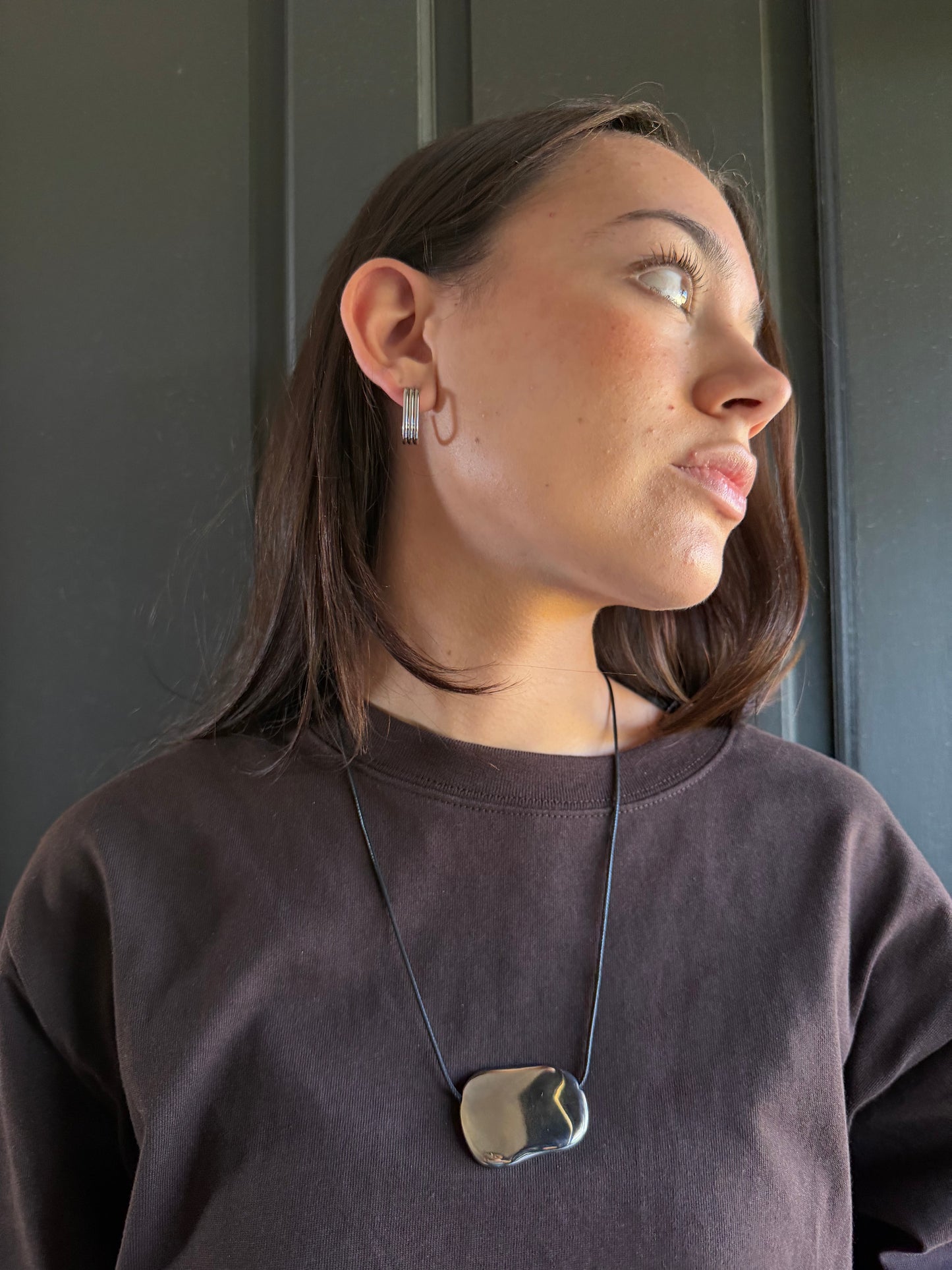 Rachel Necklace - Silver / Black