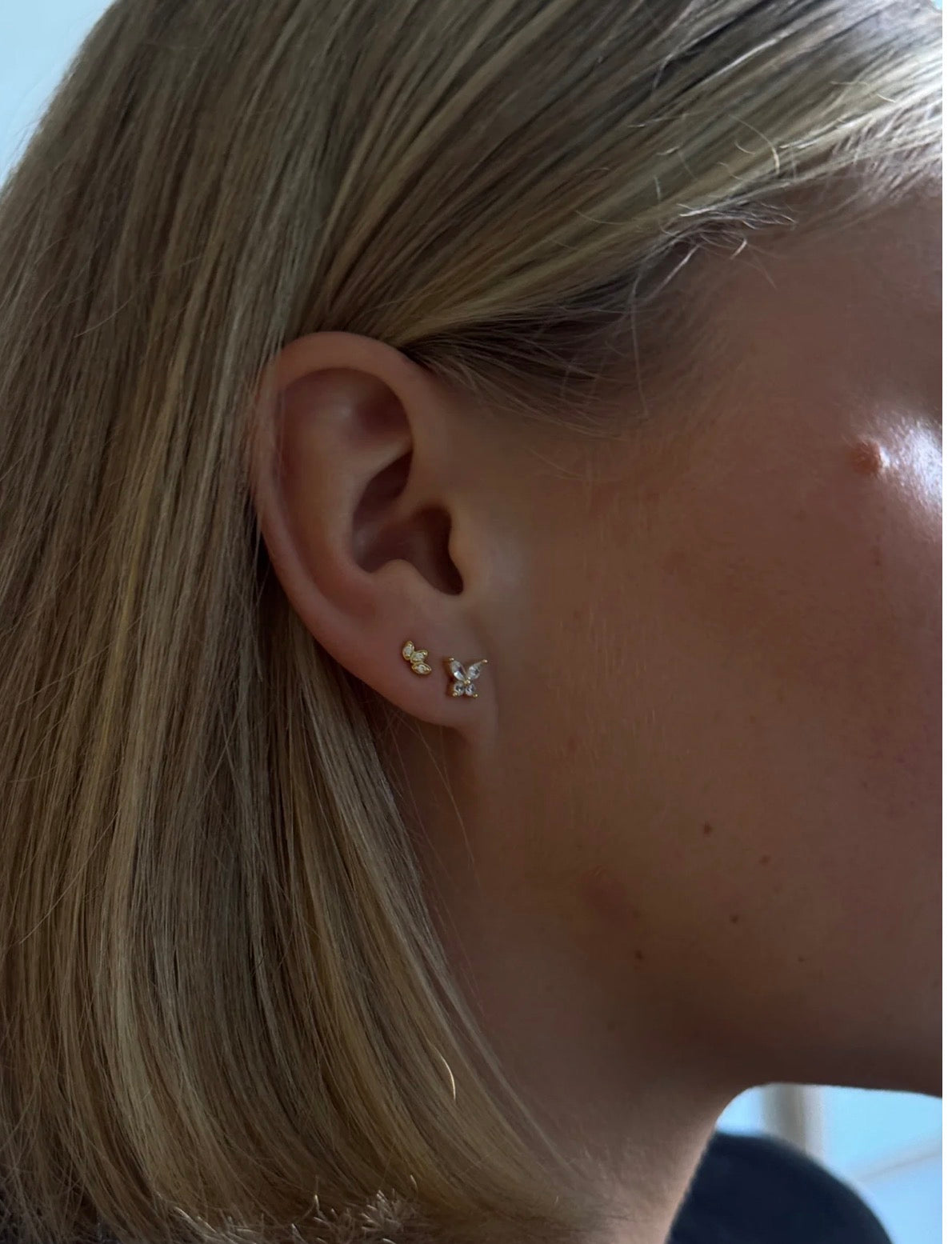 Violet Studs - Gold