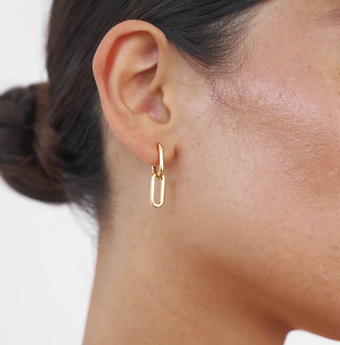 Link Earrings - Gold
