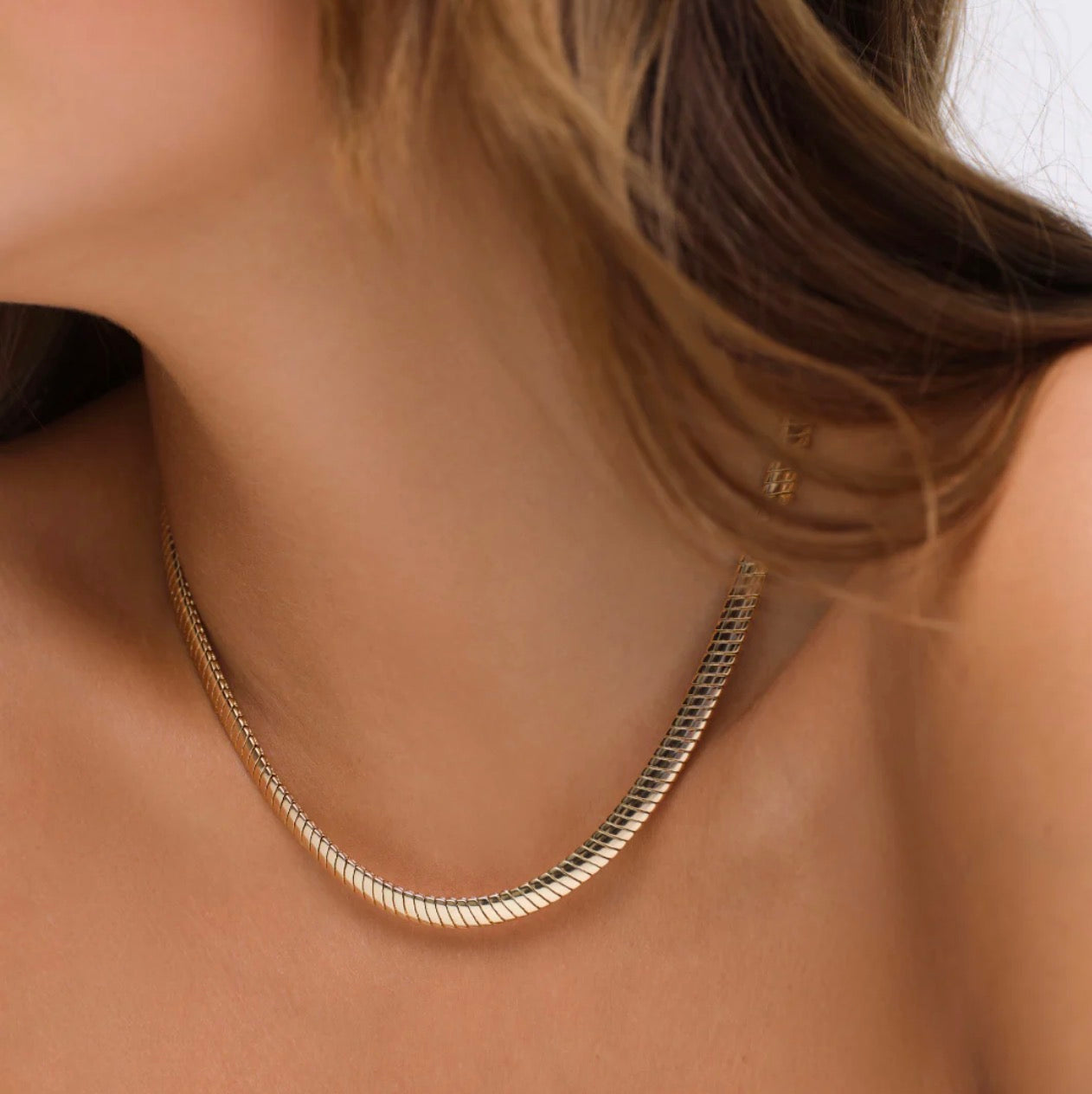 Gianna Herringbone Necklace - Gold