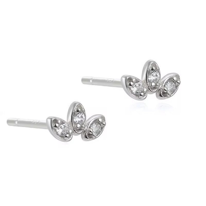 Violet Studs - Silver