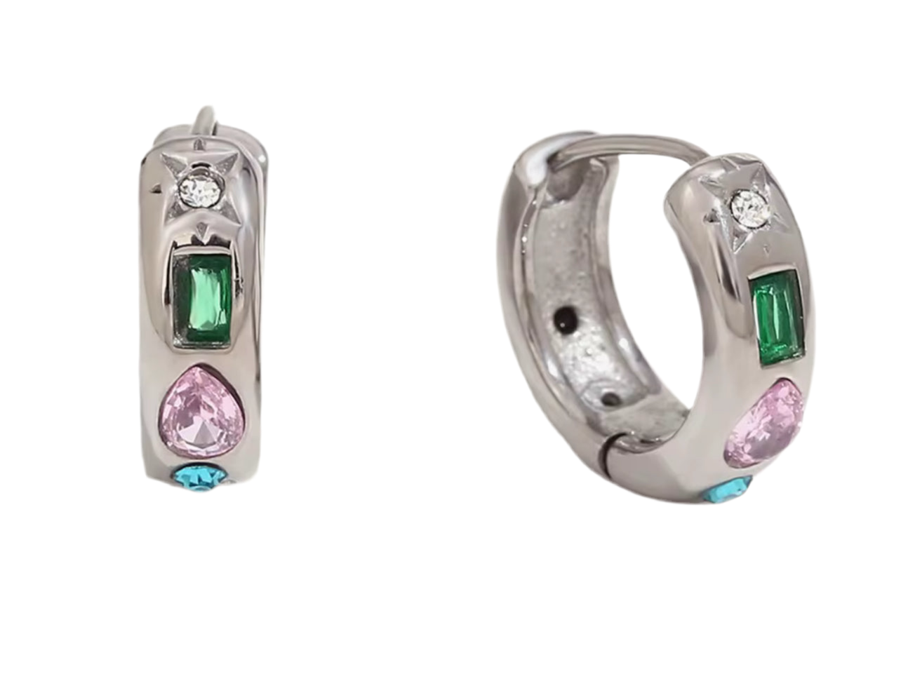 Josie Hoop Earrings - Silver