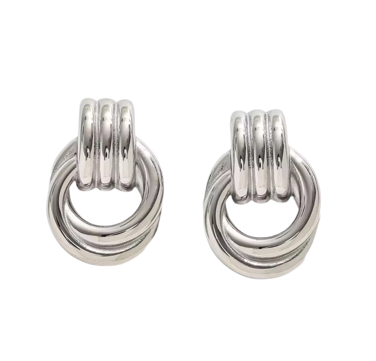 Baby Knot Earrings - Silver