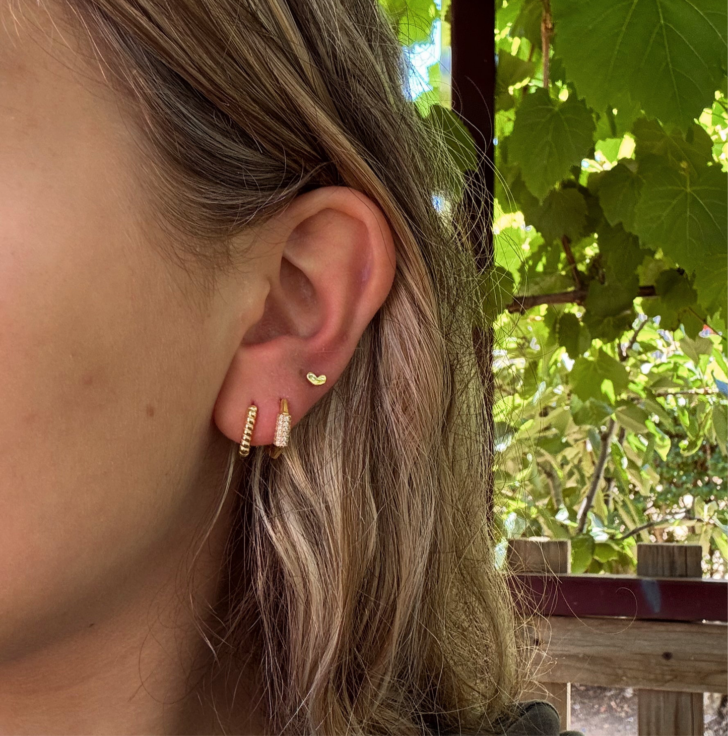 Lacy Heart Studs