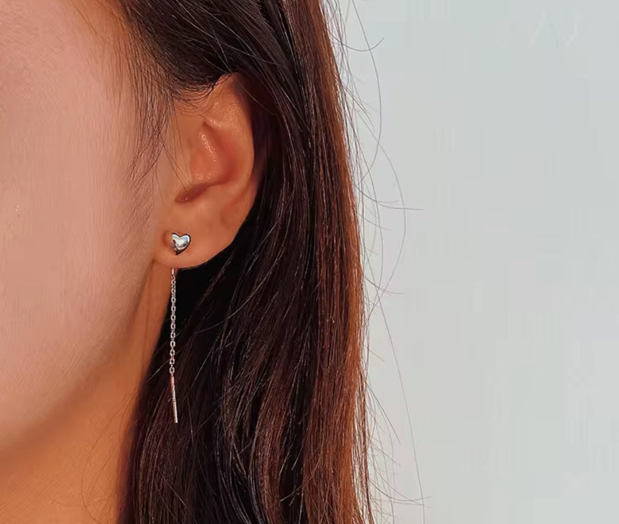 Love Thread Earrings - Silver
