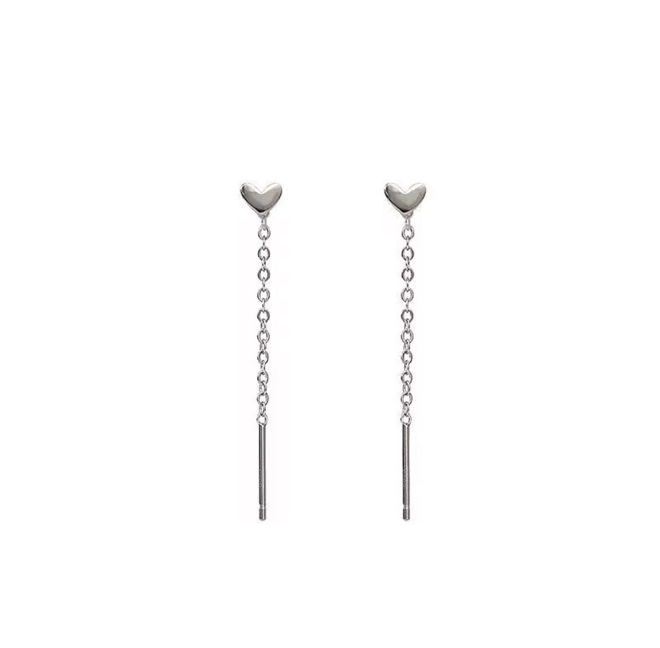 Love Thread Earrings - Silver