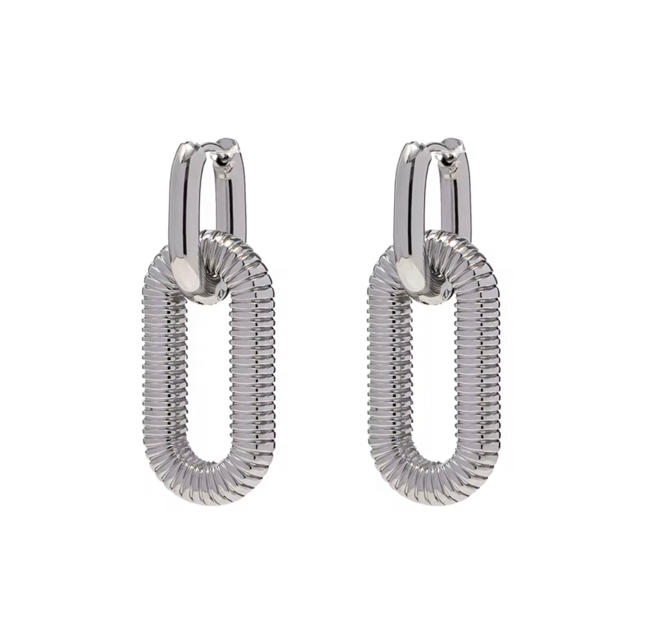 Valentina Link Earrings - Silver