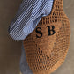 Personalised Woven Raffia  Bag