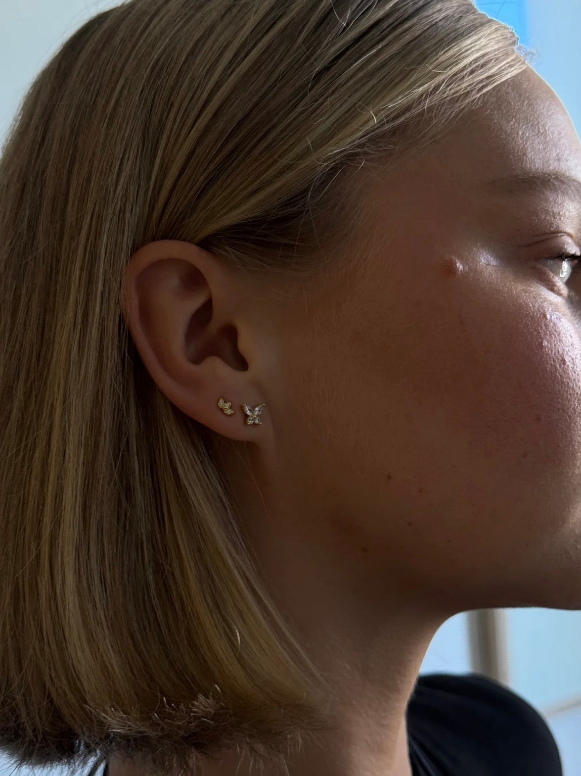 Violet Studs - Gold