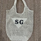 Personalised Woven Raffia  Bag - Natural