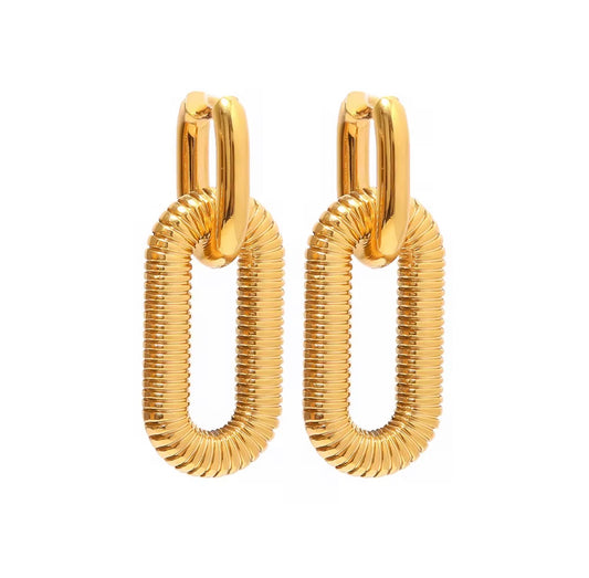 Valentina Link Earrings - Gold