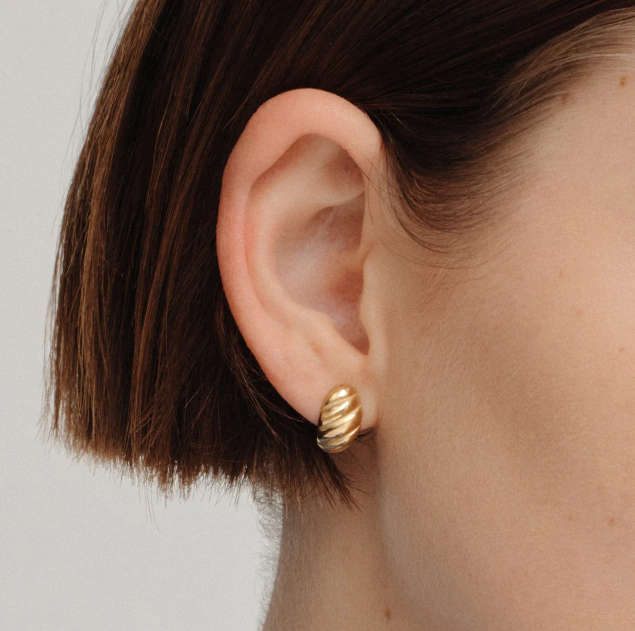 Emily Croissant Studs - Gold
