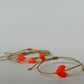 Young Hearts Adjustable Bracelet - Neon Orange