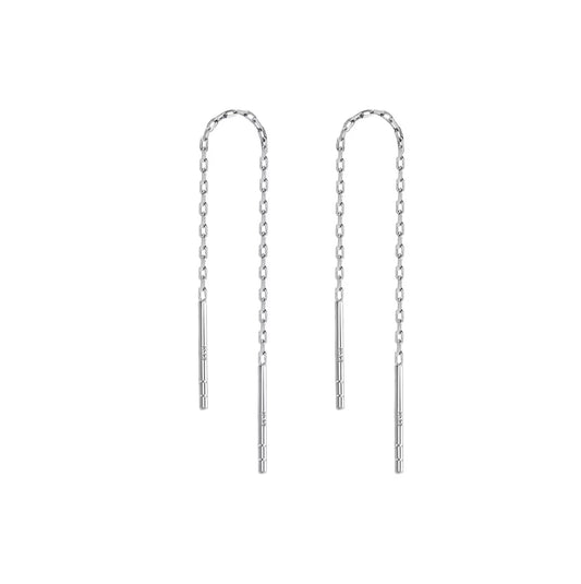 Coco Thread Earrings - Silver