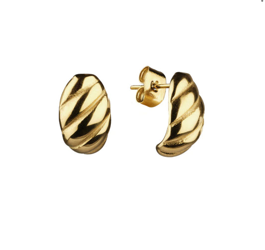 Emily Croissant Studs - Gold