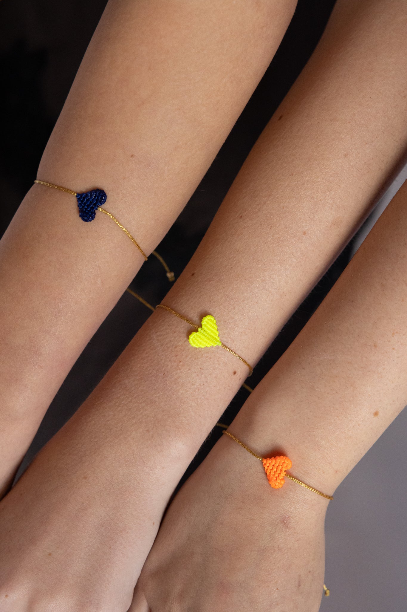 Young Hearts Adjustable Bracelet - Navy Blue