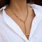 Lira Drop Necklace - Gold