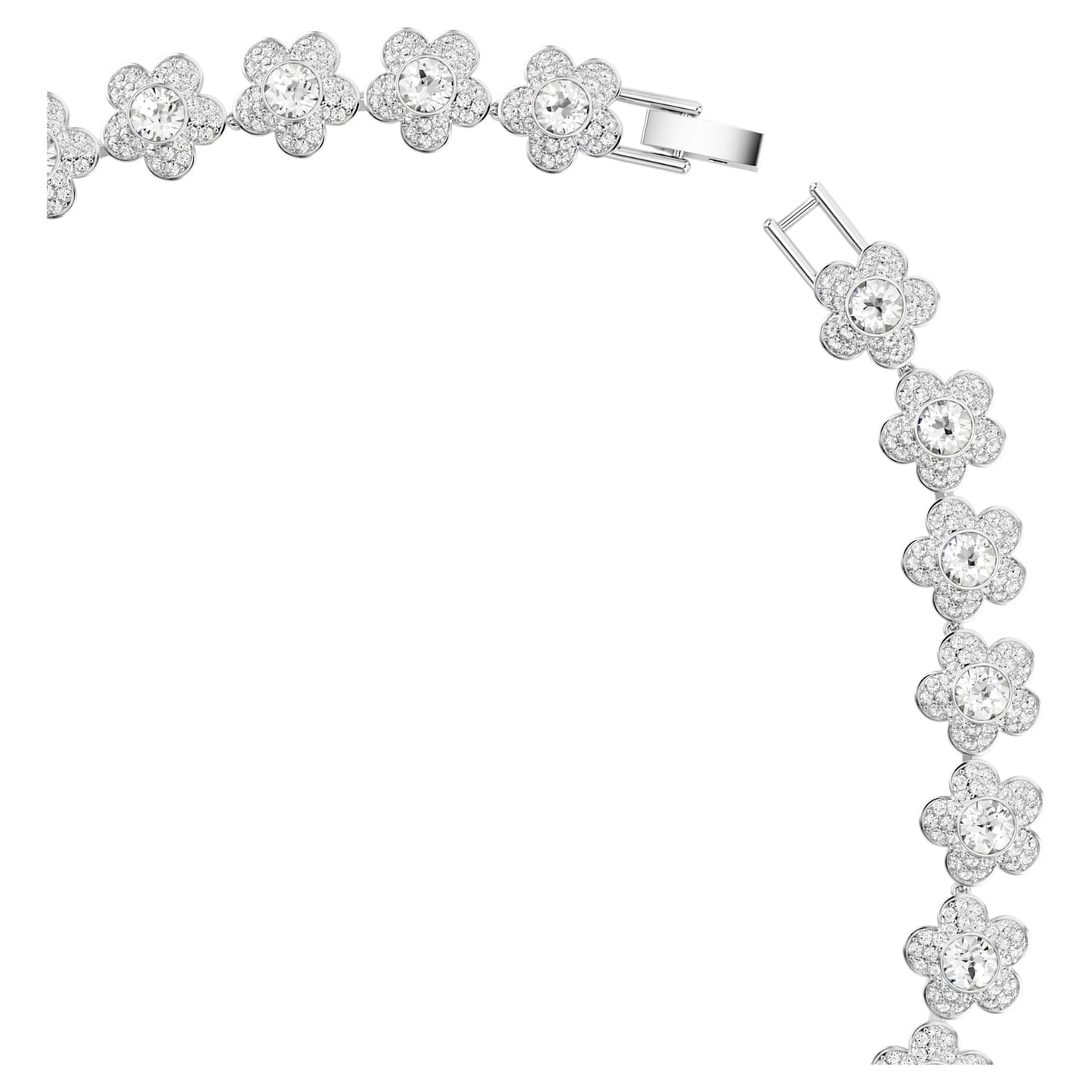 Ariana Flower Necklace Silver