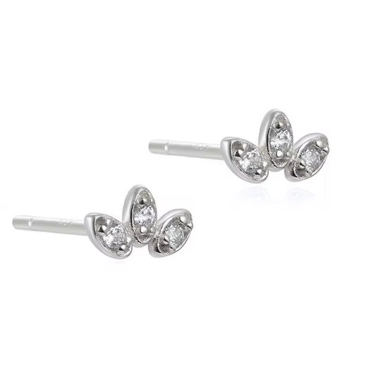 Violet Studs - Silver