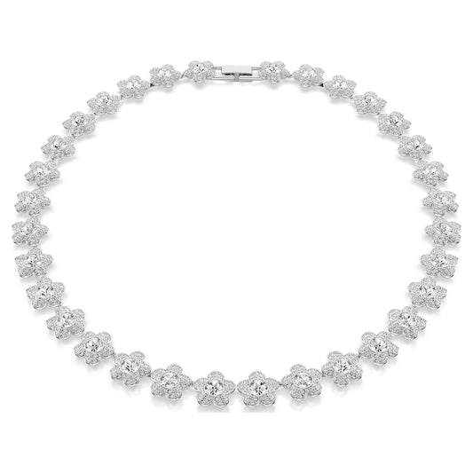 Ariana Flower Necklace Silver