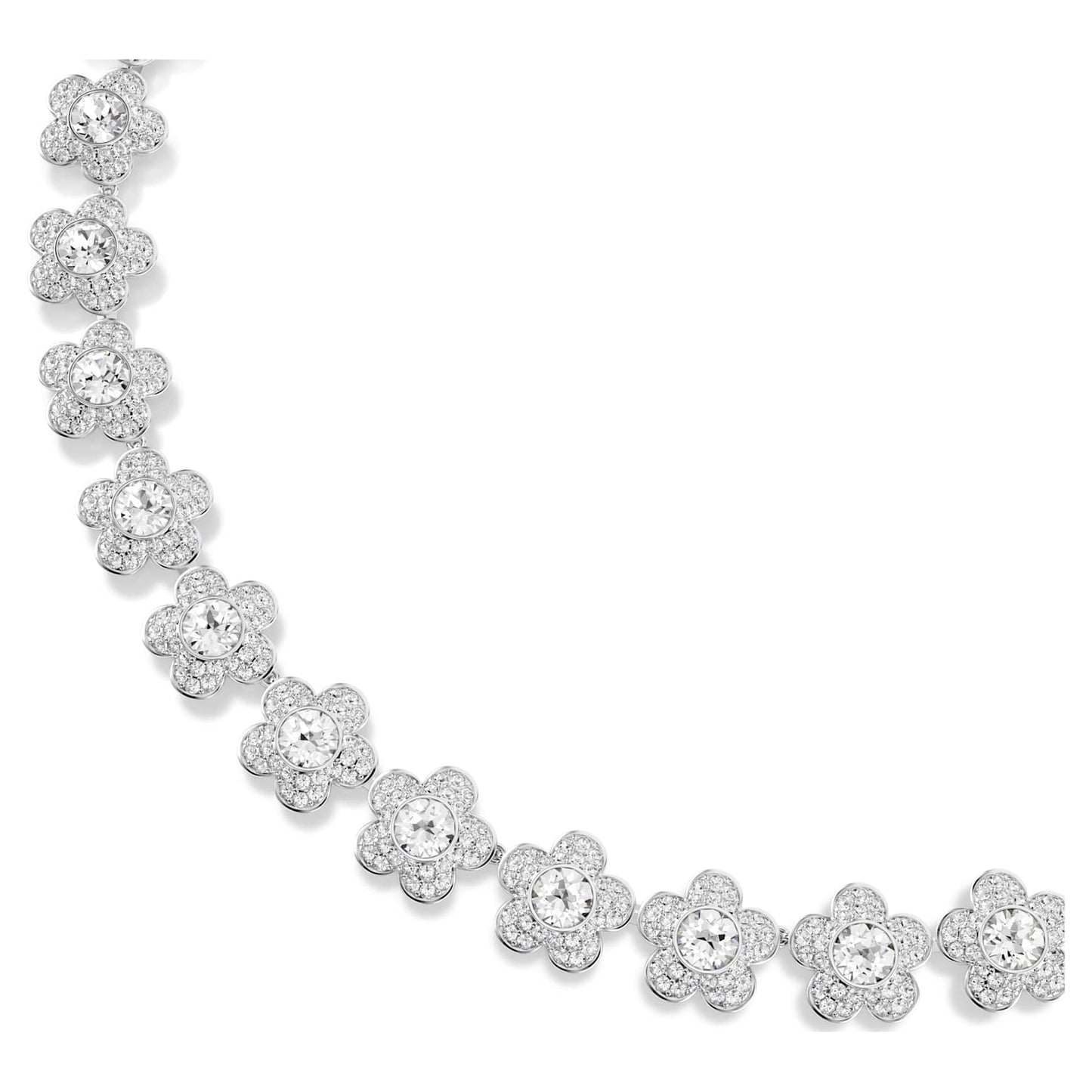 Ariana Flower Necklace Silver