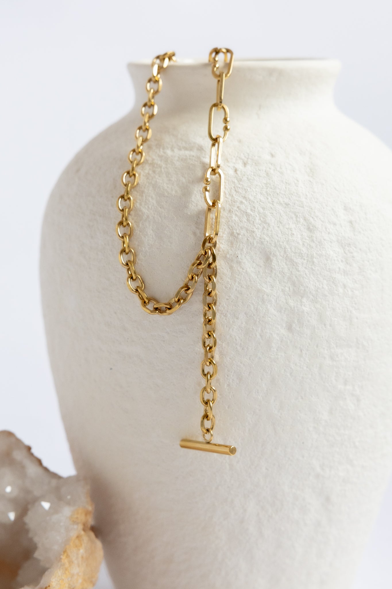 Lira Drop Necklace - Gold