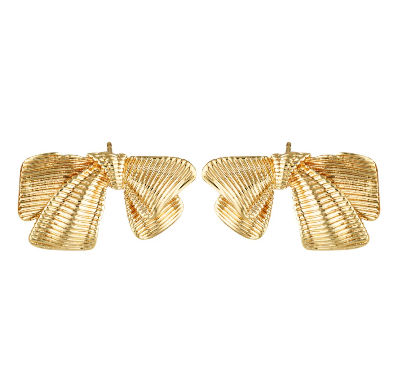Date Night Bow Earrings Gold