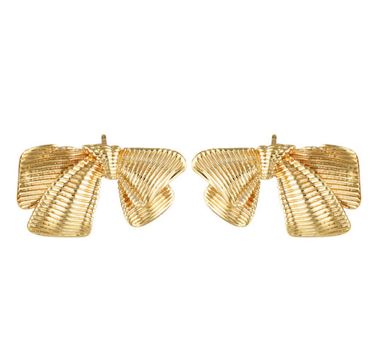 Date Night Bow Earrings Gold
