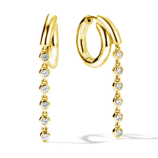 Alyra Drop Hoops - Gold