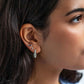 Dana Geometric Hoops - Silver