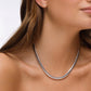 Gianna Herringbone Necklace - Silver