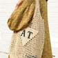 Personalised Woven Raffia  Bag - Natural