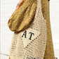 Personalised Woven Raffia  Bag - Natural
