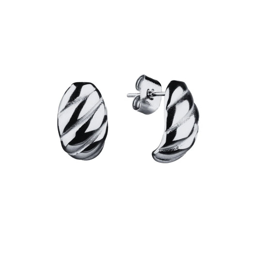 Emily Croissant Studs - Silver