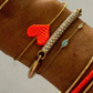 Young Hearts Adjustable Bracelet - Neon Orange