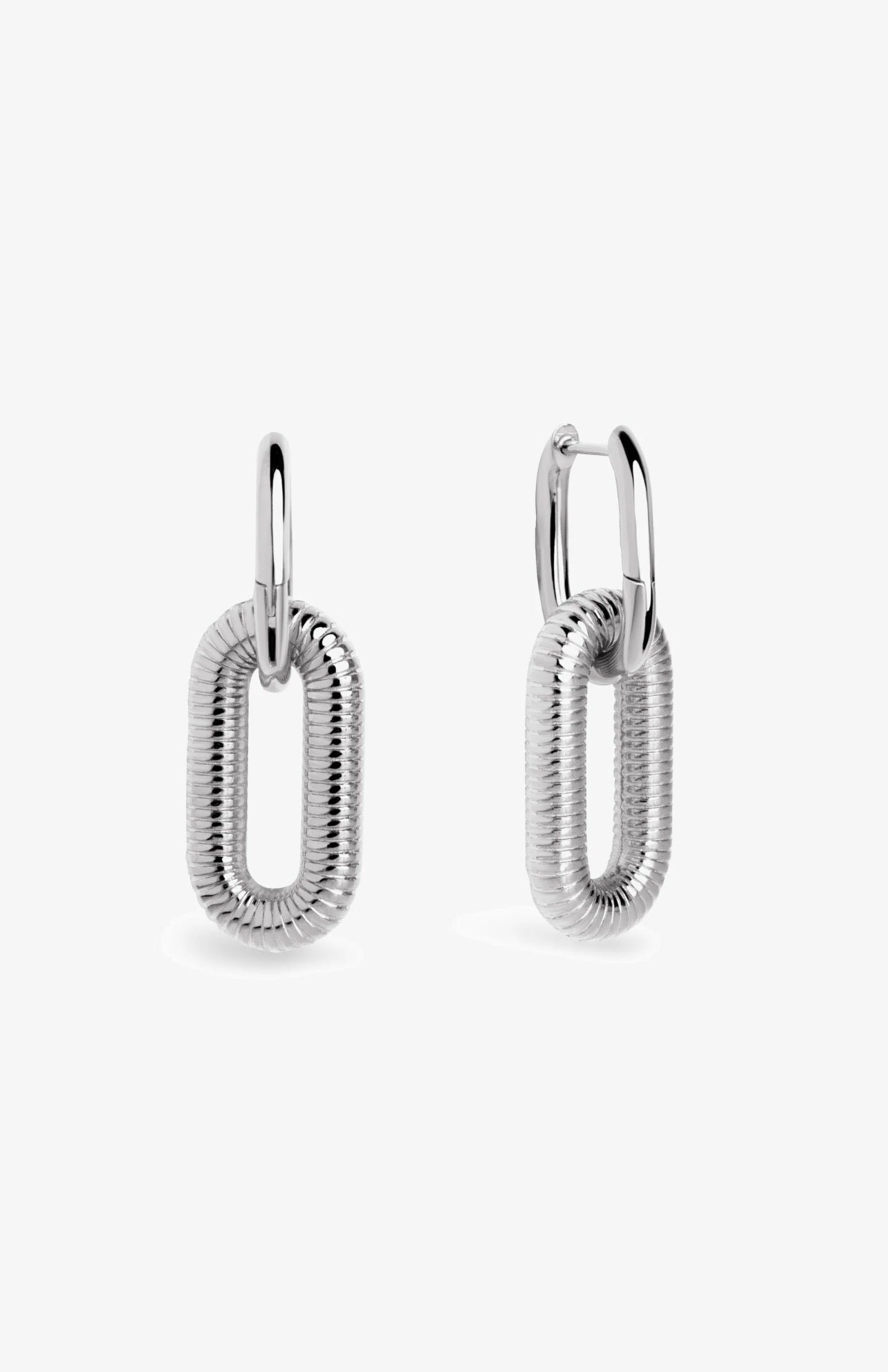 Valentina Link Earrings - Silver
