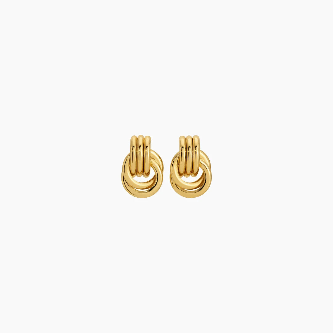 Mini Baby Knot Earrings - Gold