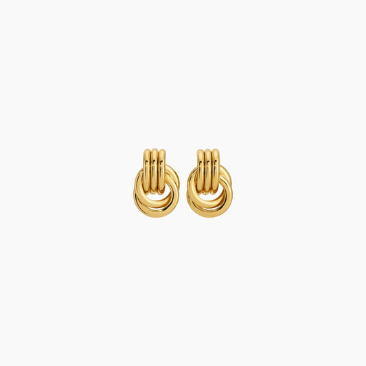 Mini Baby Knot Earrings - Gold