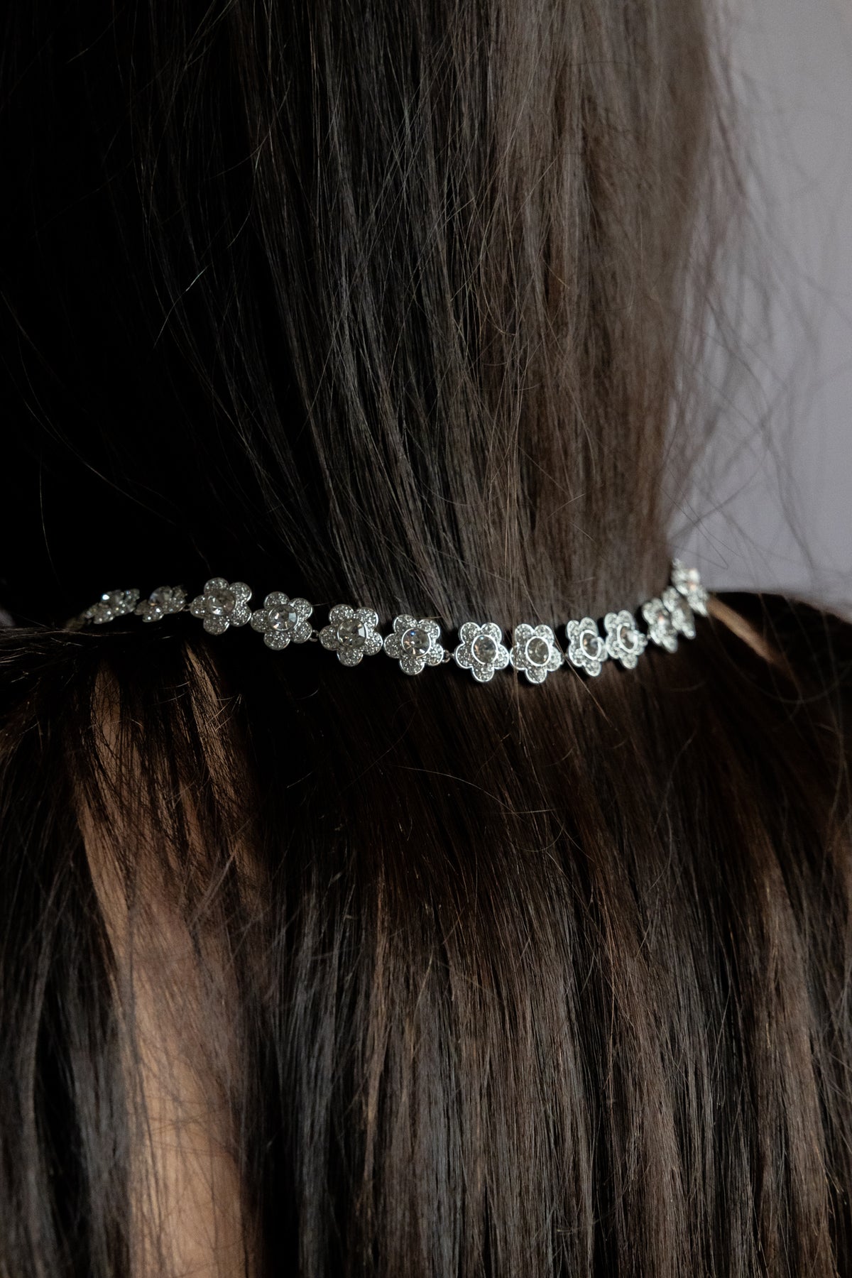 Ariana Flower Necklace Silver