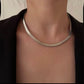 Gianna Herringbone Necklace - Silver