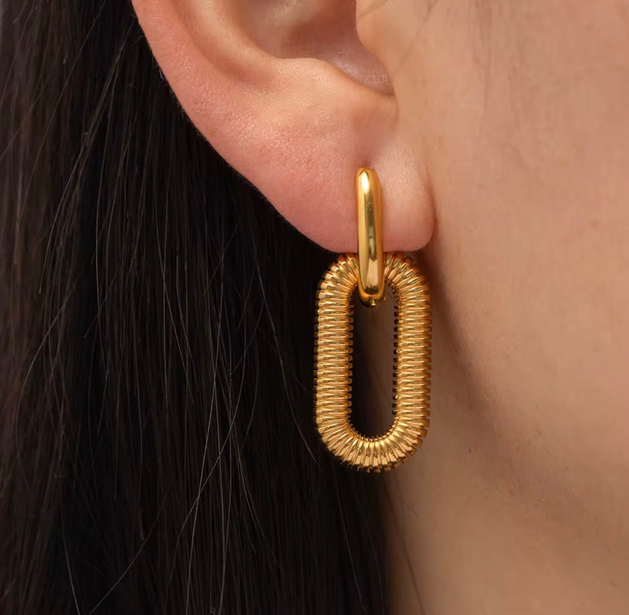 Valentina Link Earrings - Gold