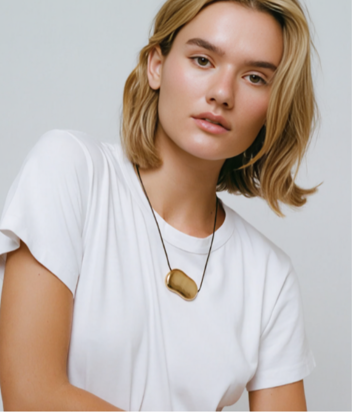 Rachel Necklace - Gold / Black