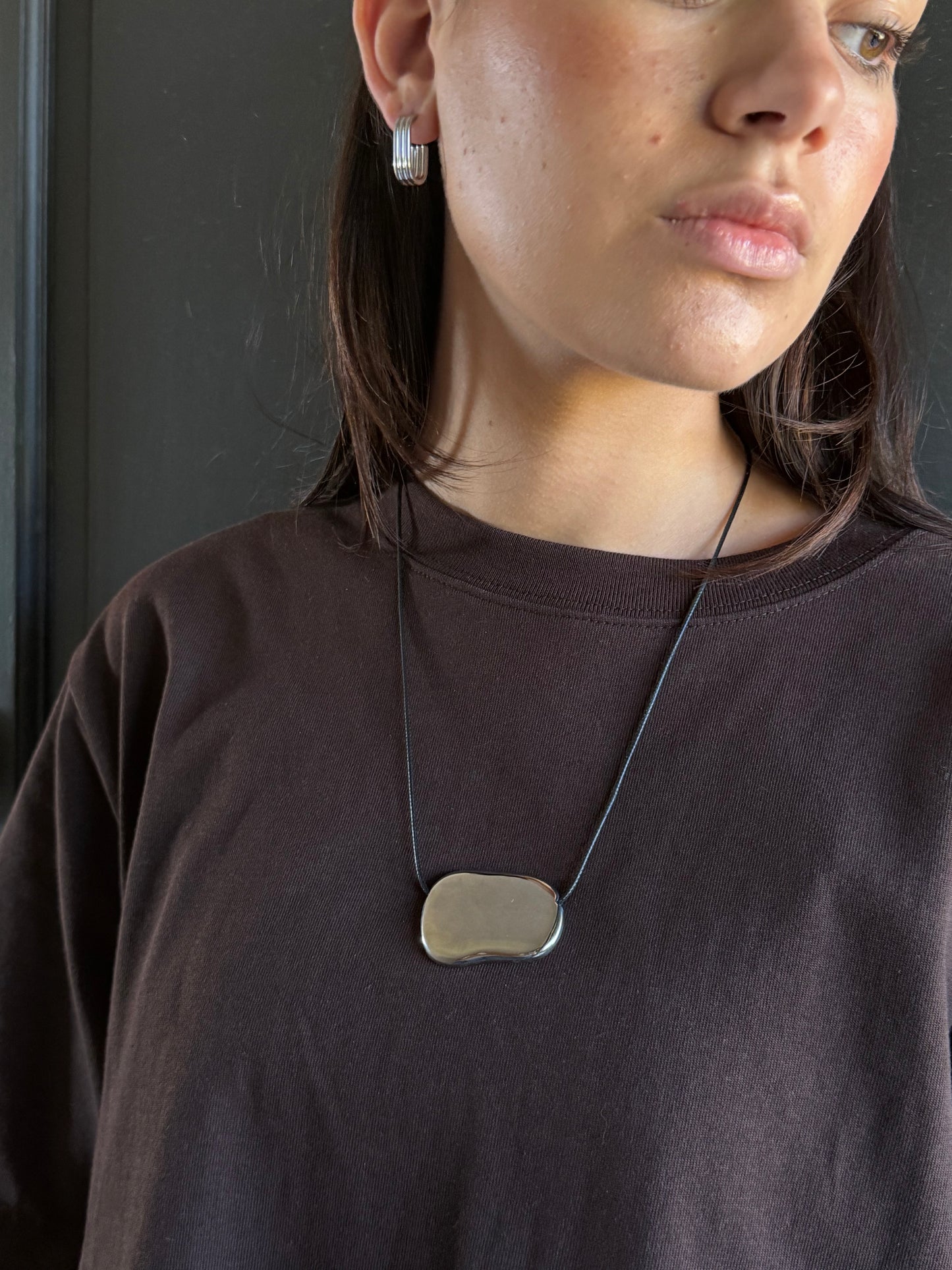 Rachel Necklace - Silver / Black