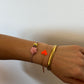 Young Hearts Adjustable Bracelet - Neon Orange