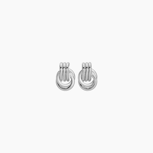 Mini Baby Knot Earring - Silver