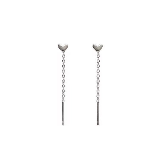 Love Thread Earrings - Silver