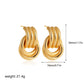 Textured Knot Earrings - Gold