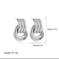Textured Knot Earrings - Silver