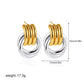 Knot Earrings - Two Toned